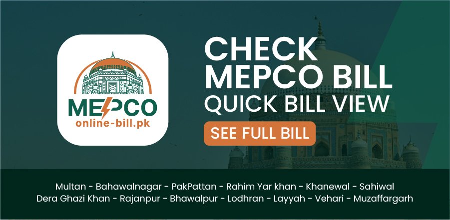 CHECK MEPCO BILL ONLINE